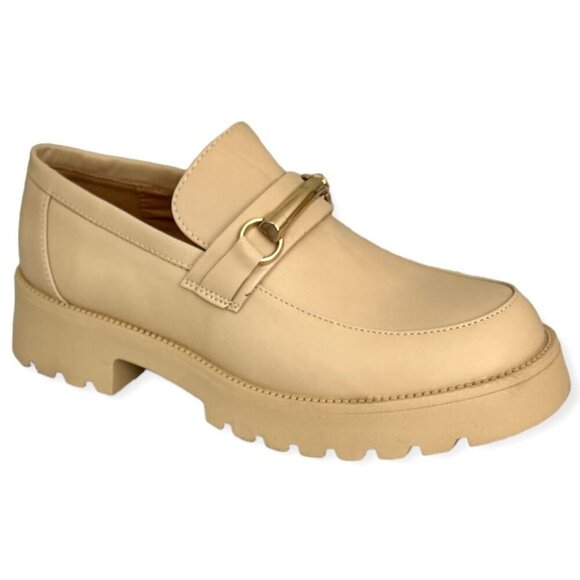 Mudd MELERI Women's Lug Sole Slip On Loafers Cream Size 8 - Picture 1 of 7